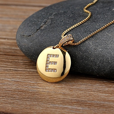 Colar Medalha de Letra Gold