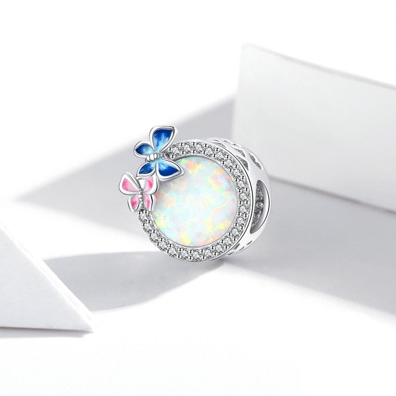Charm Butterfly Sky - 100% Prata 925 com Opala