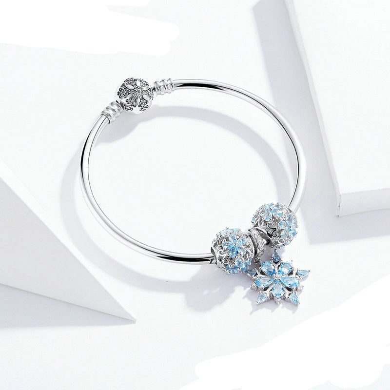 Bracelete Blue Diamond- 100% Prata 925 Cravejada com Zircônias