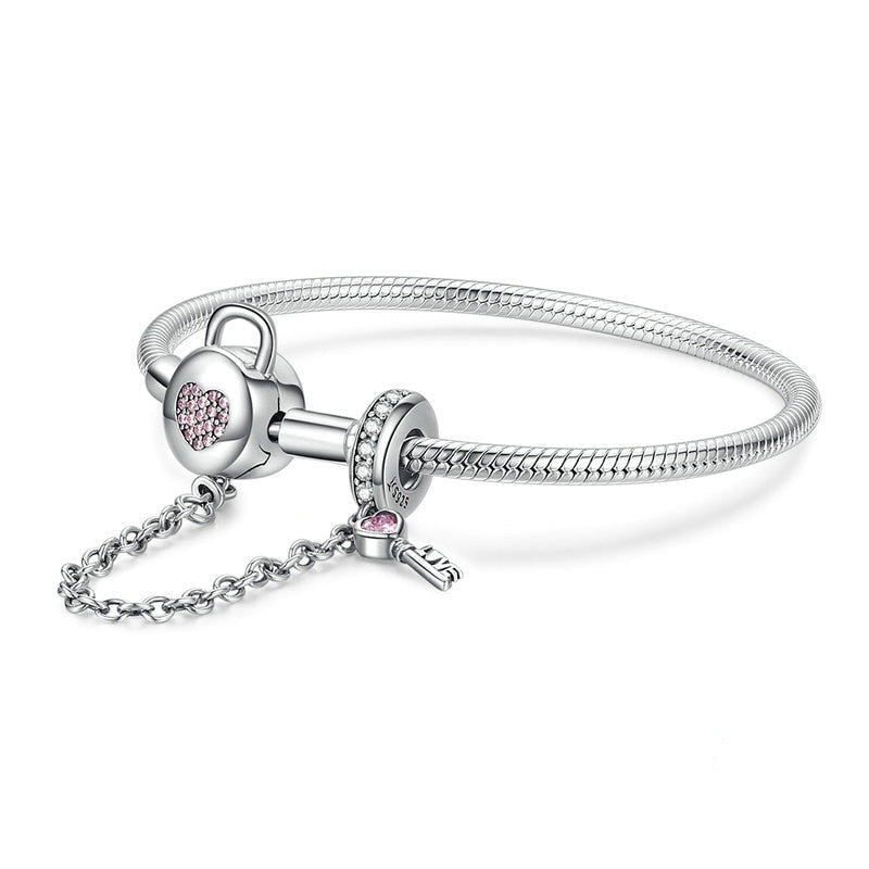 Bracelete Cadeado do Amor - 100% Prata 925