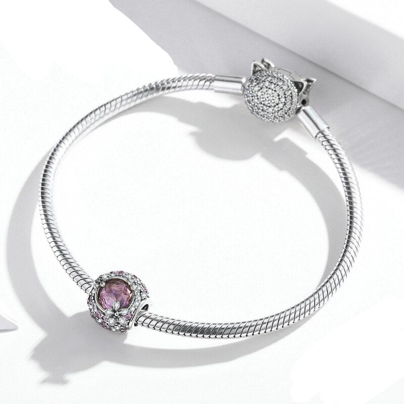 Charm Pink Cherry - 100% Prata 925 com zircônia