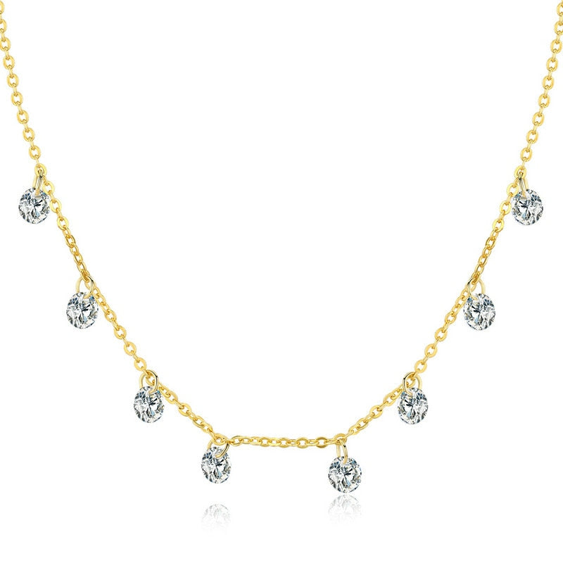 Colar Choker Cristal - Prata 925 com Zircônias
