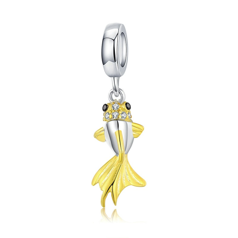 Charm Signo Peixes - 100% Prata 925 com Zircônias