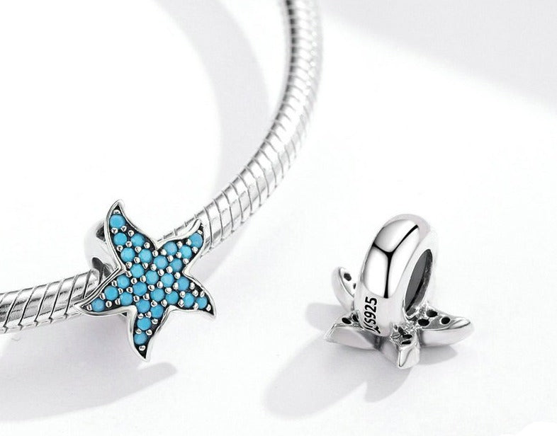 Charm Separador Estrela do Mar - 100% Prata com Zircônias