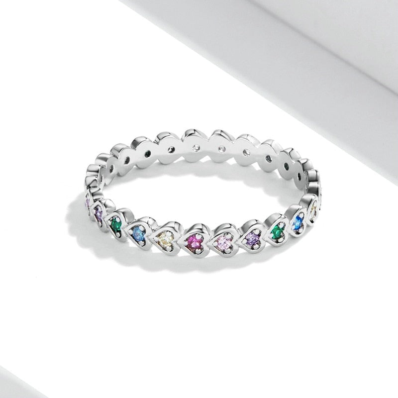 Aliança Love Trendy - 100% Prata 925 com zircônias
