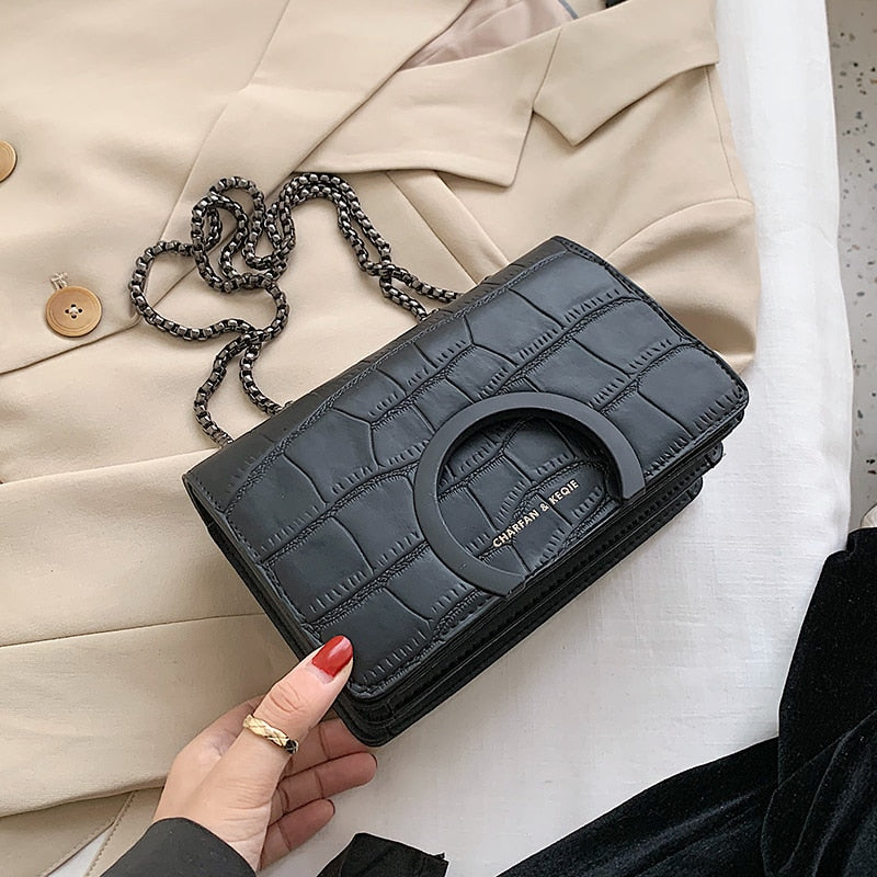 Bolsa de Couro Croco Siena
