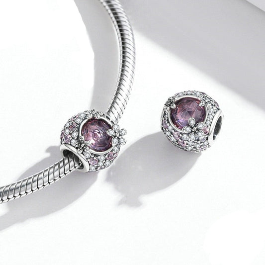 Charm Pink Cherry - 100% Prata 925 com zircônia