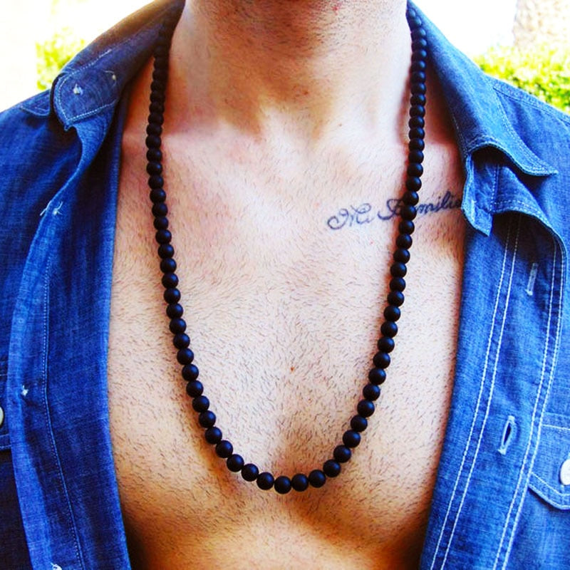 Colar Pedra Natural - Masculino
