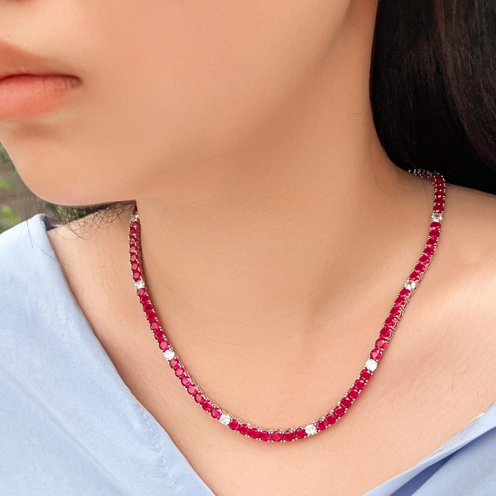 Riviera Fúcsia Cristal - Cravejada com zircônias