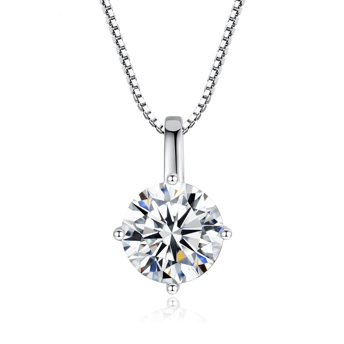 Colar Ponto de Luz - 100% Prata com Moissanite