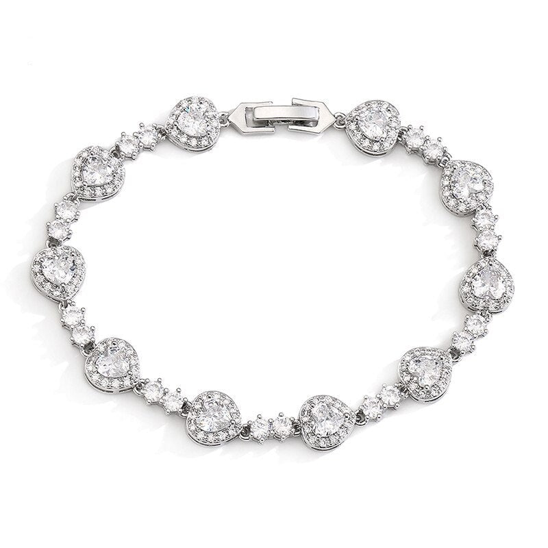 Pulseira de Coração Queen Diamond - Cravejada com Zircônias