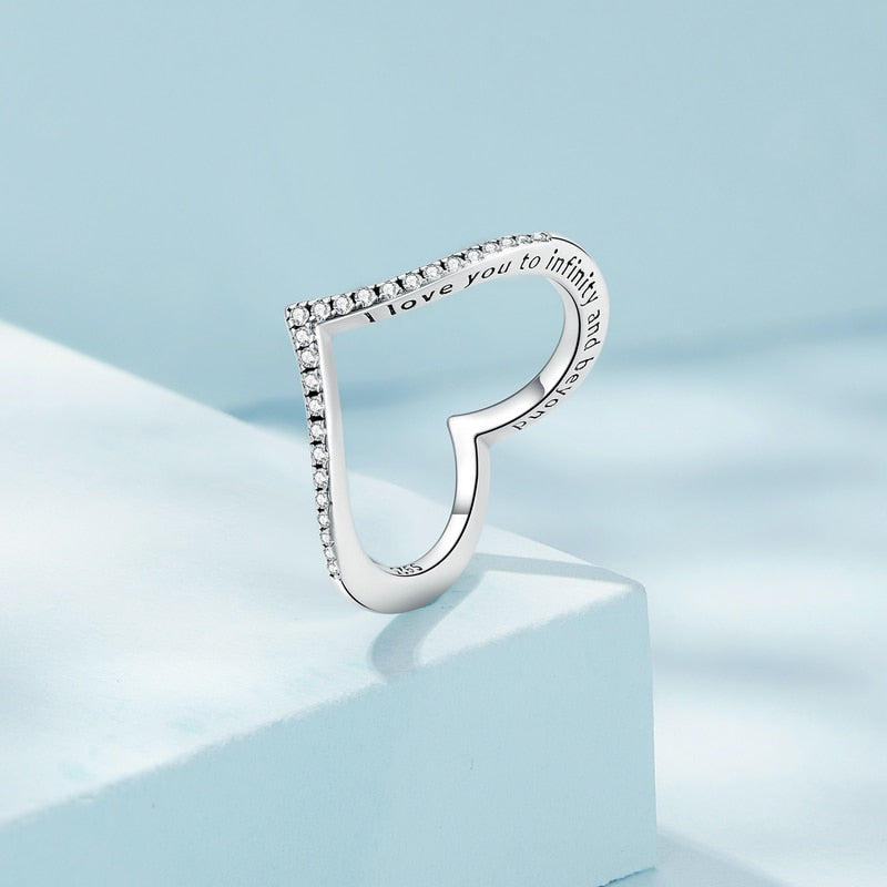 Anel Infinity Love - 100% Prata 925 cravejado com zircônias