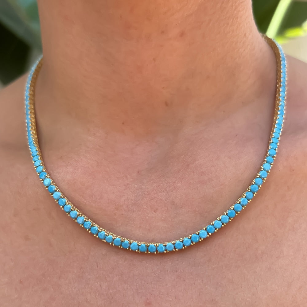 Riviera Turquesa - Cravejada com zircônias