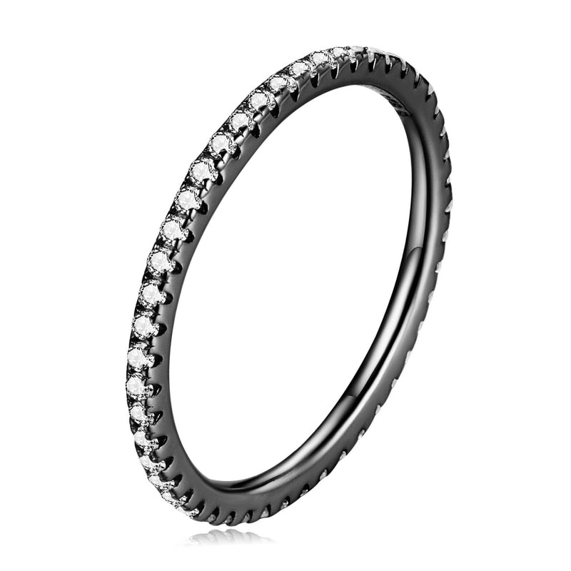 Aliança Zircônia Color - 100% Prata 925 com zircônias
