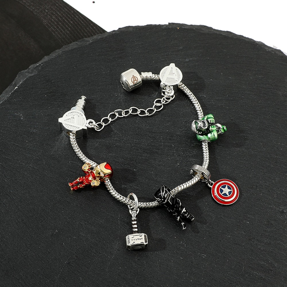 Bracelete Combo Vingadores - Banhado a Prata