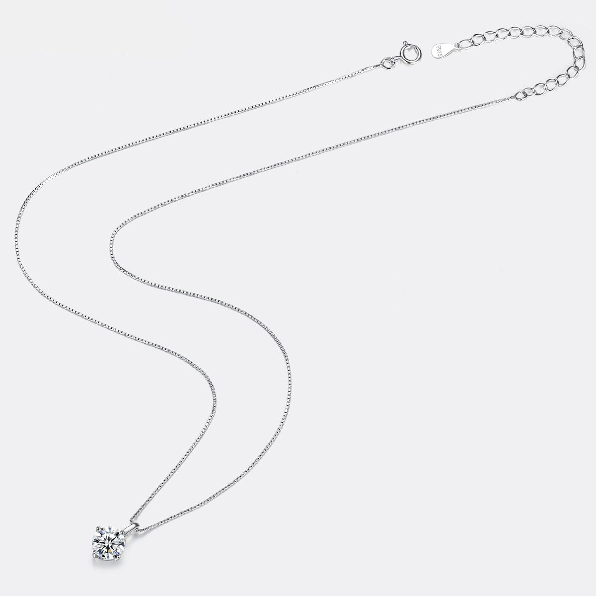Colar Ponto de Luz - 100% Prata com Moissanite