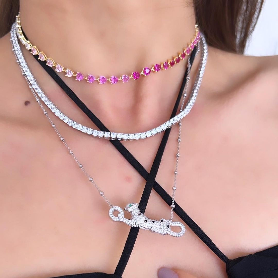 Colar Riviera Monique - Cravejado com Zircônias