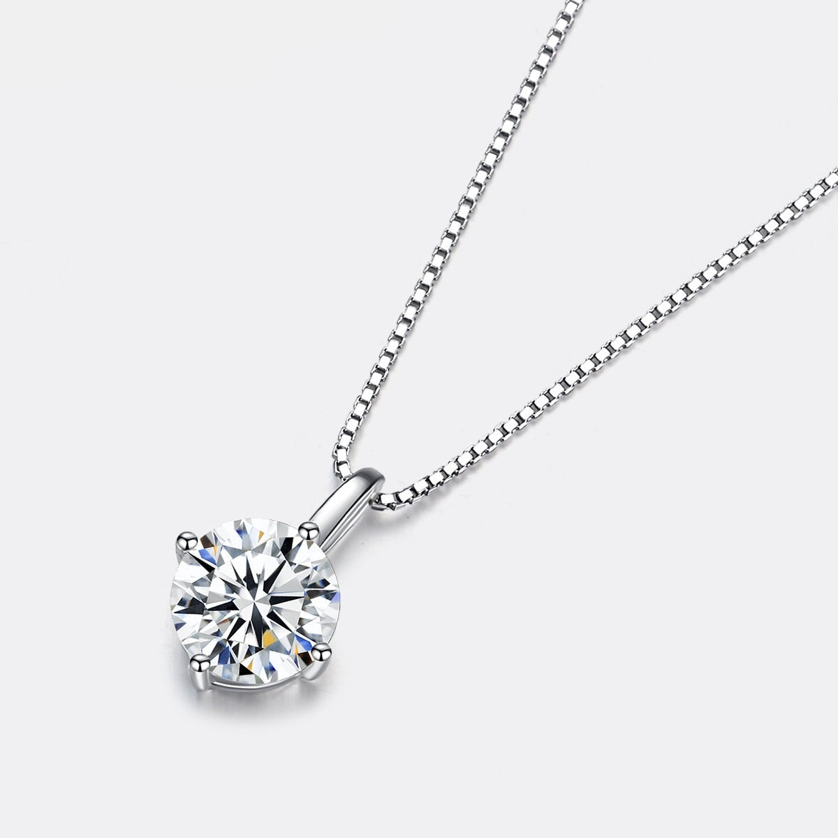 Colar Ponto de Luz - 100% Prata com Moissanite