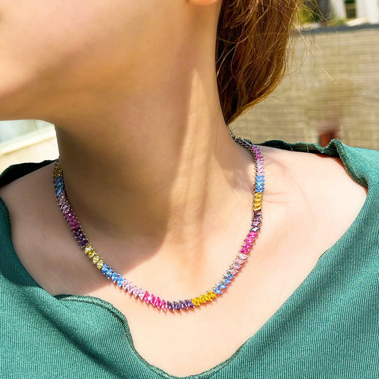 Riviera Navete Colorida - Cravejada com zircônias