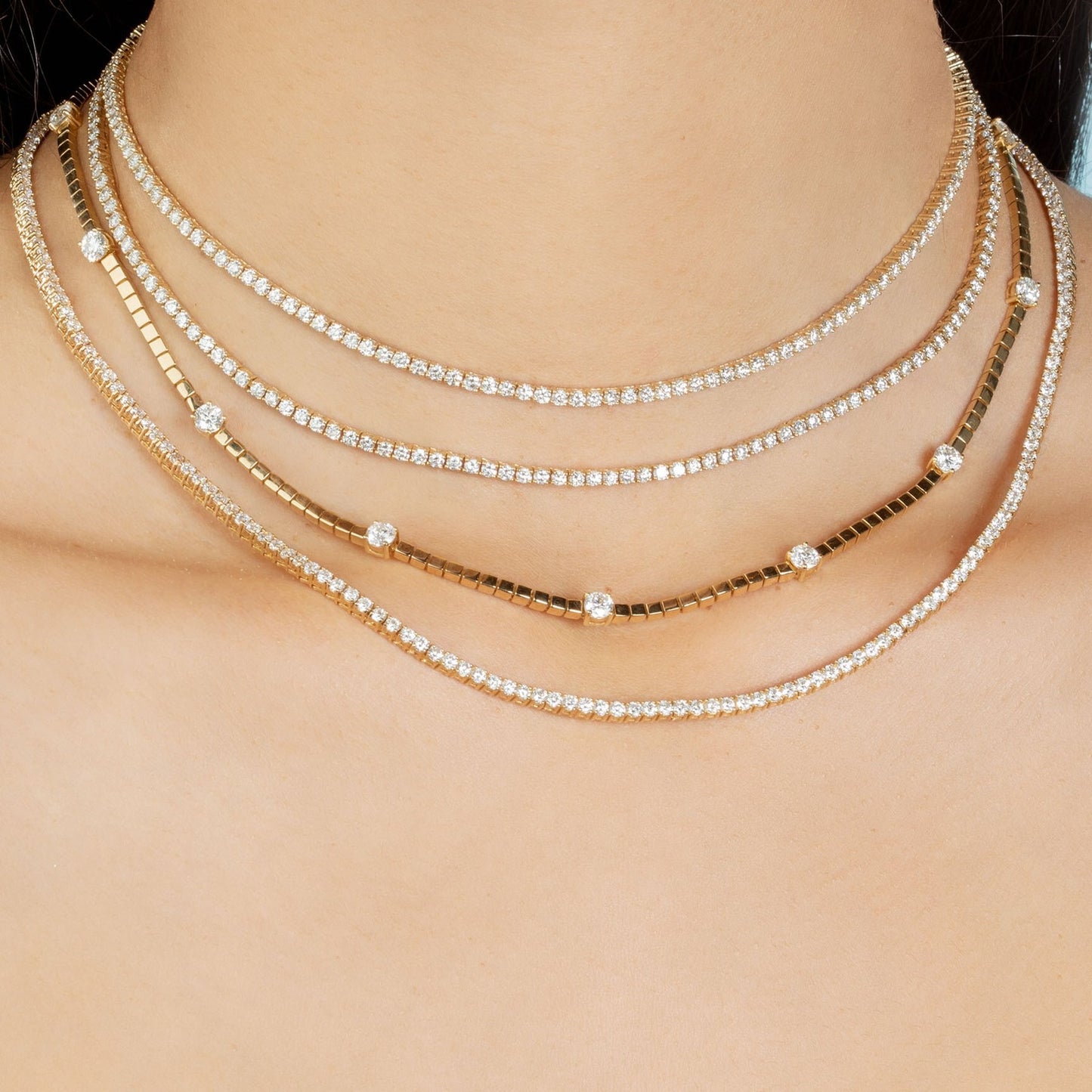 Colar Choker Shine - Cravejado com zircônias