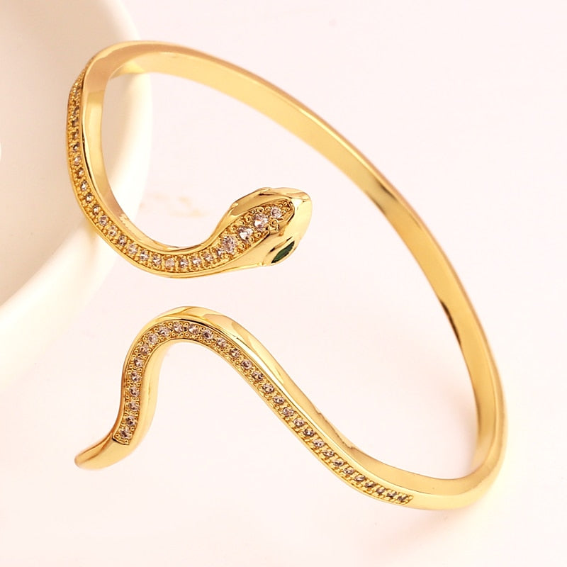 Bracelete Cobra Diamond - Cravejado com Zircônias