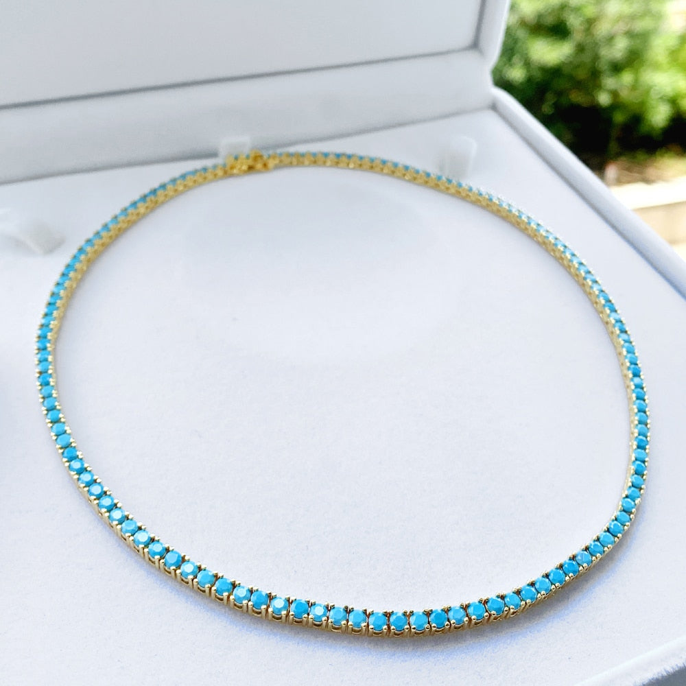 Riviera Turquesa - Cravejada com zircônias