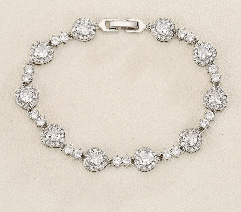 Pulseira de Coração Queen Diamond - Cravejada com Zircônias