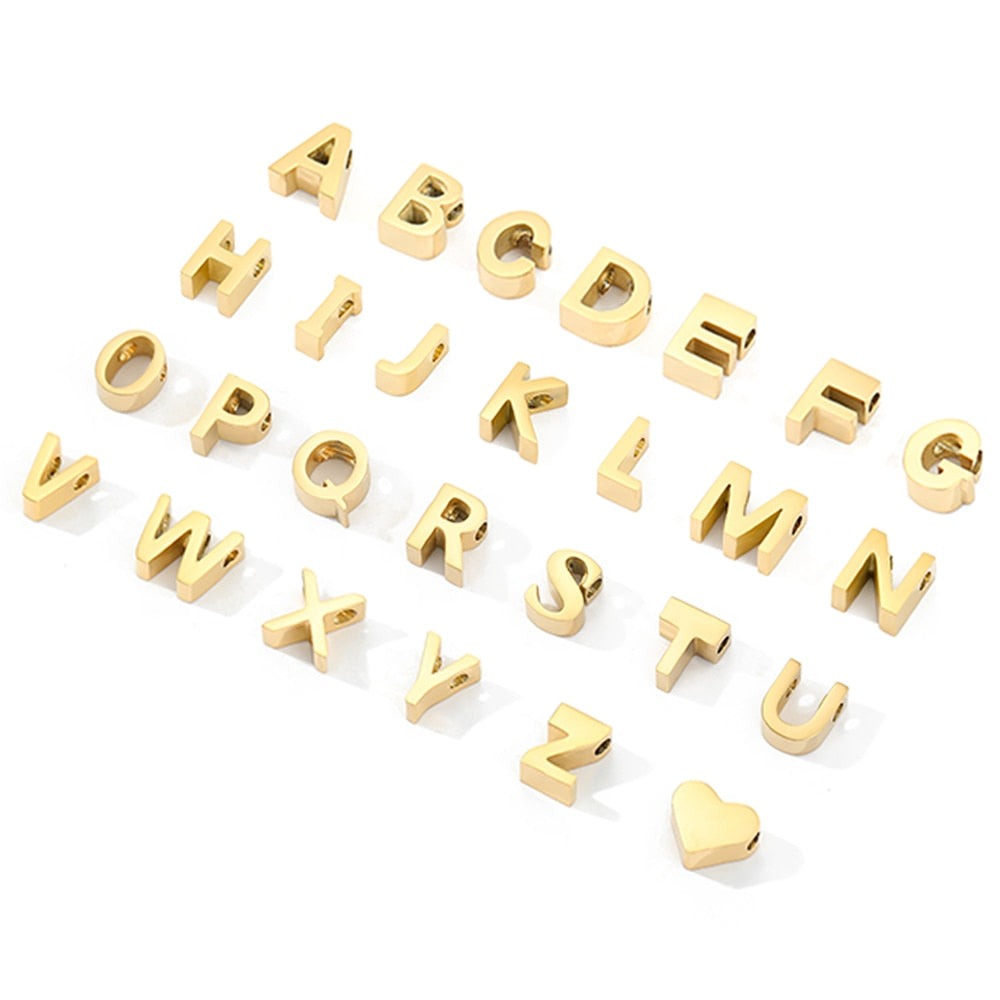 Pingente de Letra para Correntes 6mm - Aço Inoxidável