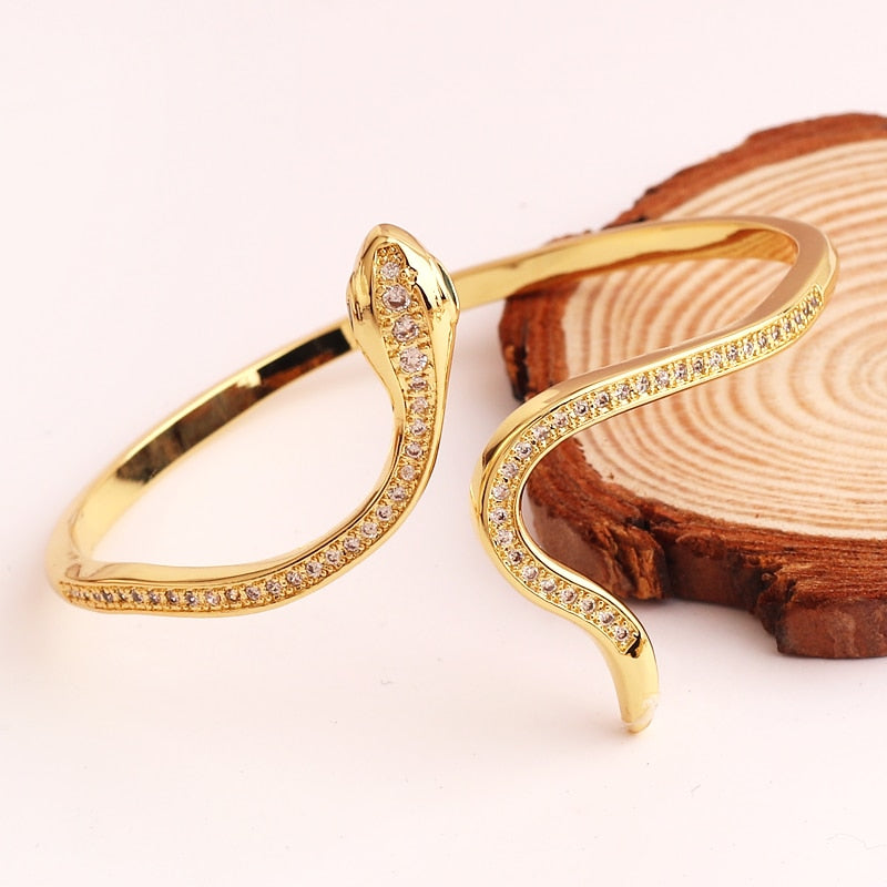 Bracelete Cobra Diamond - Cravejado com Zircônias