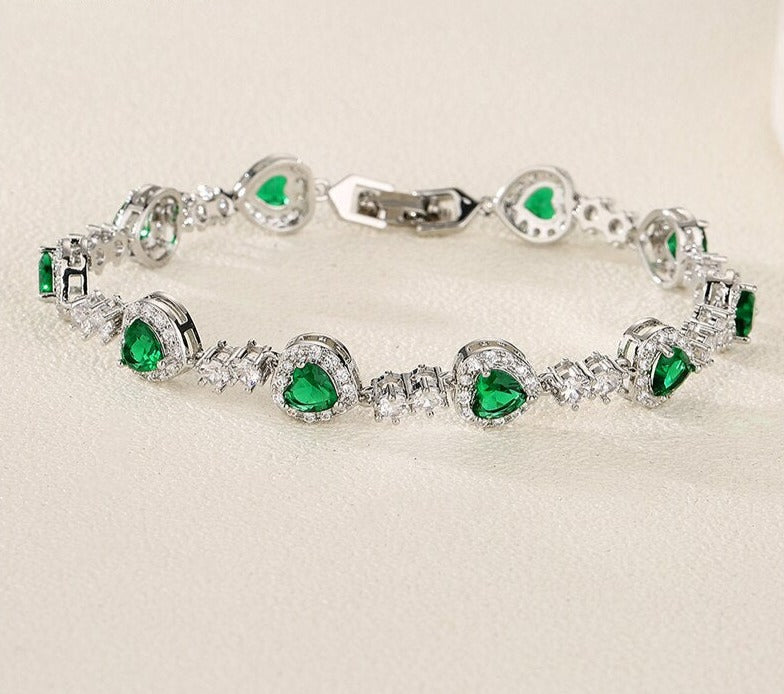 Pulseira de Coração Queen Diamond - Cravejada com Zircônias
