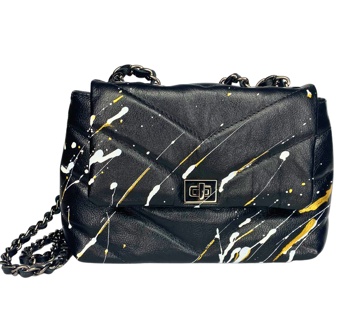 Bolsa Custom Riscada Personalizável - 100% Couro pintado a mão