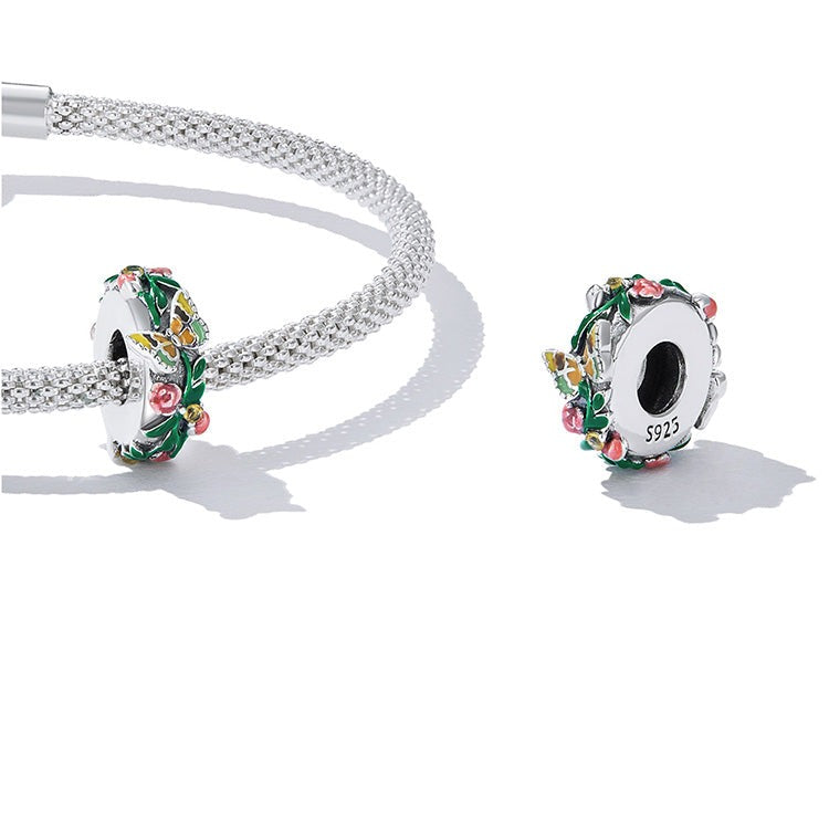 Charm Jardim Encantado - 100% Prata 925 Esmaltada