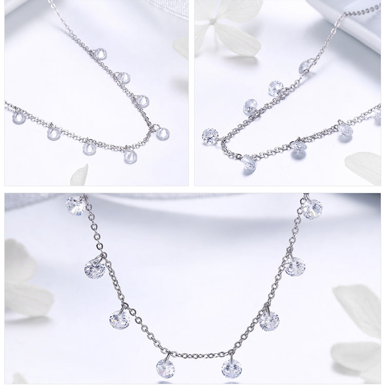 Colar Choker Cristal - Prata 925 com Zircônias
