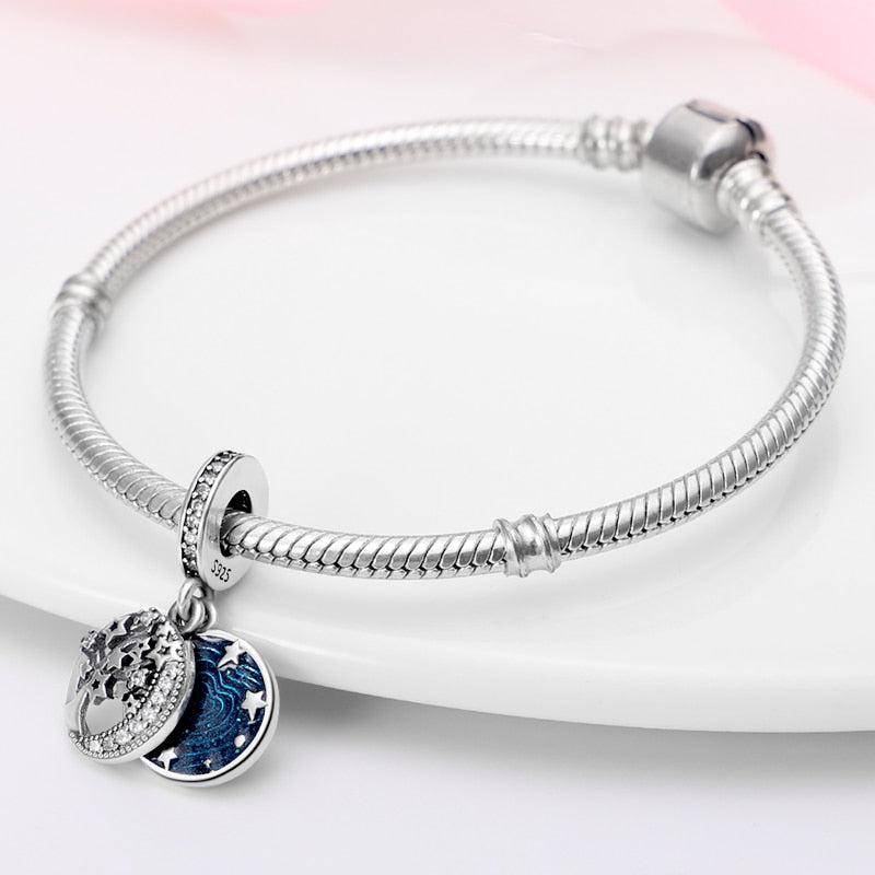 Charm Pendente Noite Estrelada - 100% Prata 925