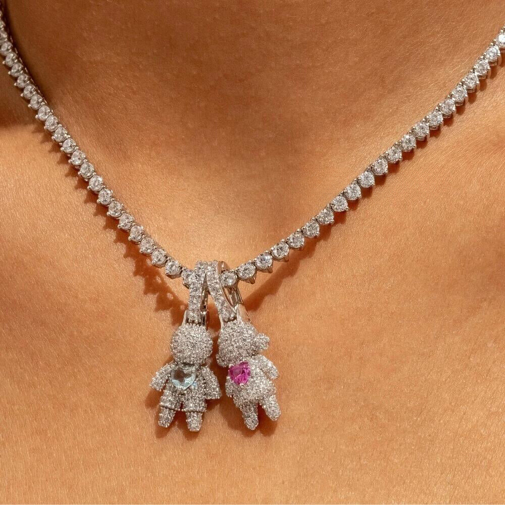 Pingente Menina Prata argola cravejado – Lemond Store