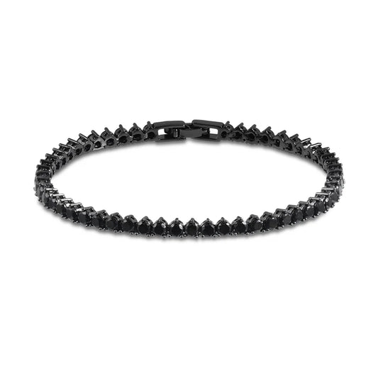 Pulseira três pontas ródio negro