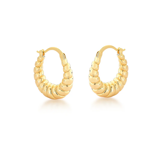 Brinco argola elegance - Banhado a ouro 18k