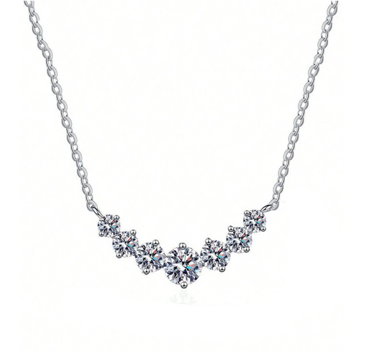 Colar Moissanite Degradê - 100% Prata 925