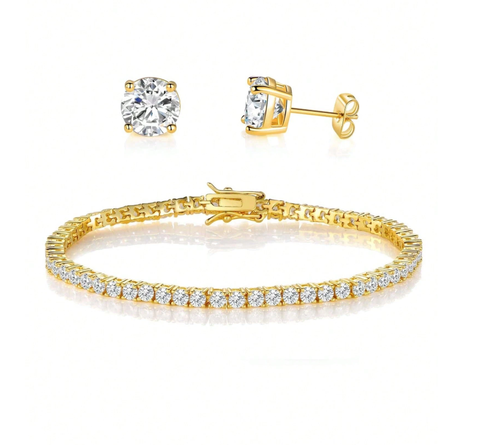 Conjunto Pulseira e Brinco Riviera