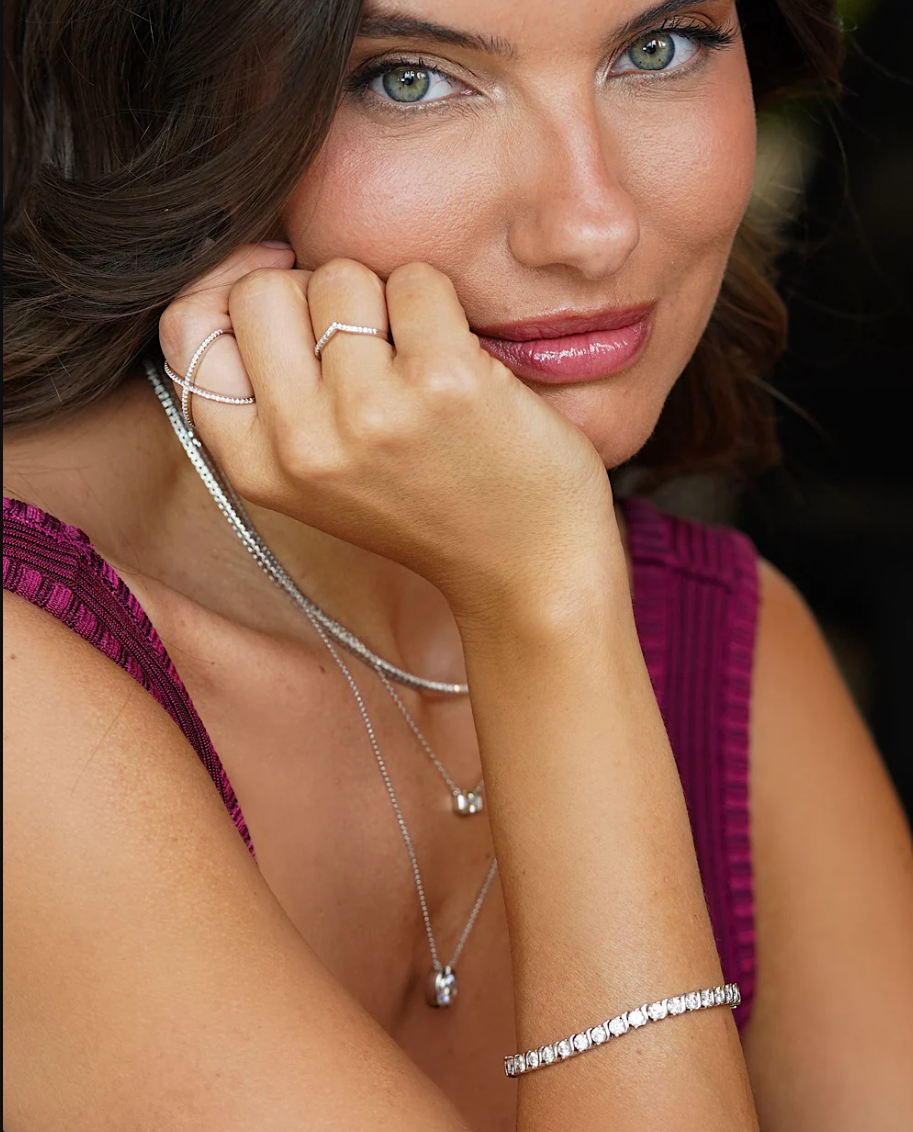 Anel Lumiere Moissanite - 100% Prata 925