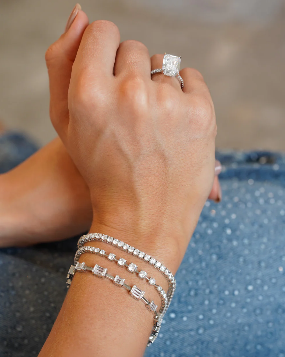 Pulseira Classic Moissanite - 100% Prata 925