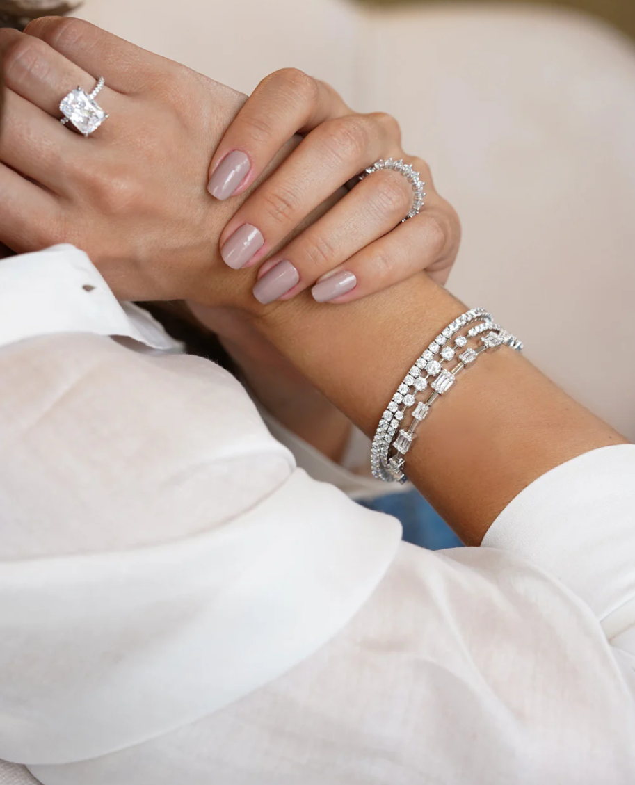 Pulseira Classic Moissanite - 100% Prata 925