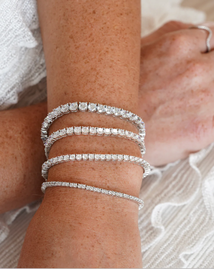 Pulseira Classic Moissanite - 100% Prata 925