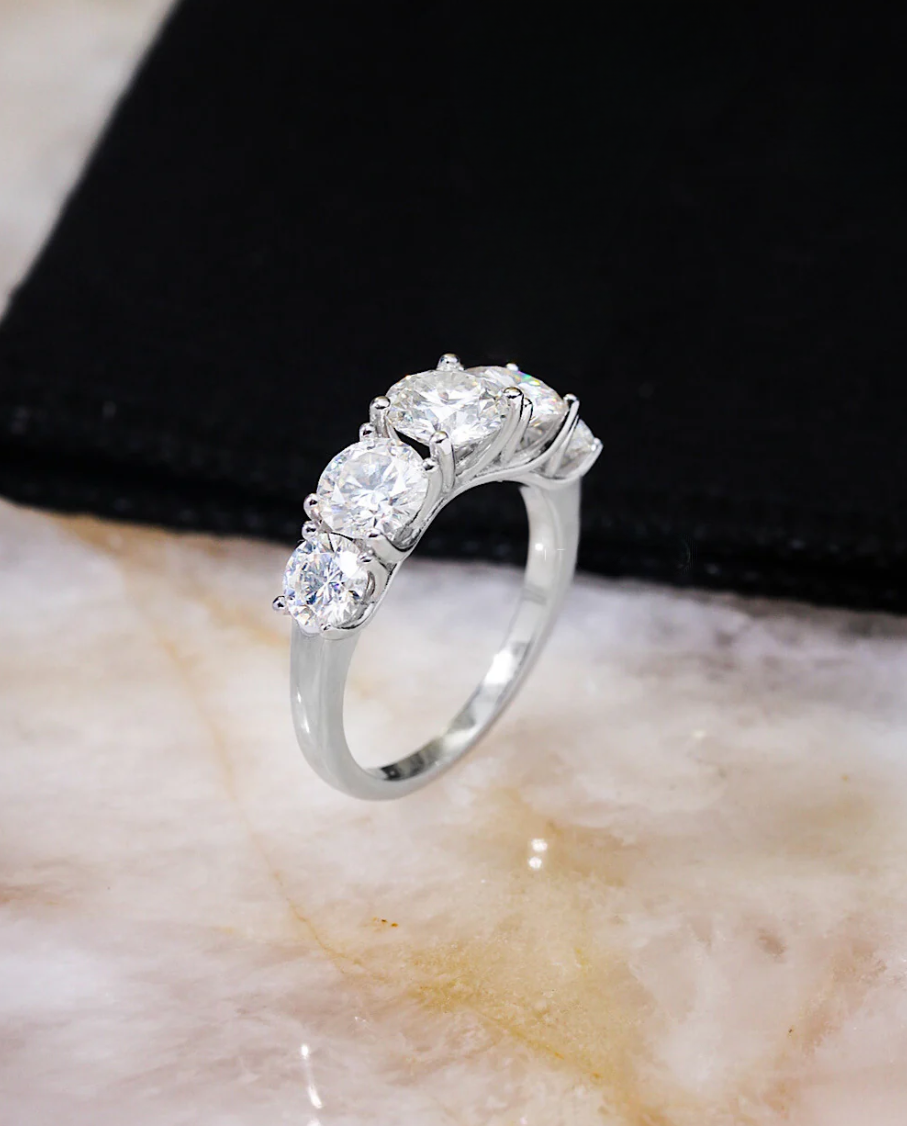 Anel Queen Moissanite 3.6ct - 100% Prata 925