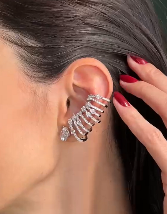Piercing Fake Luna - Cravejado com zircônias