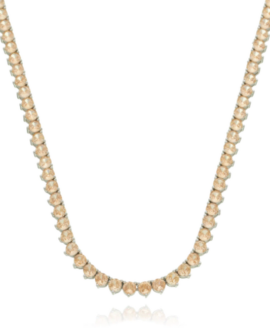 Riviera Champagne três pontas - Cravejada com zircônias