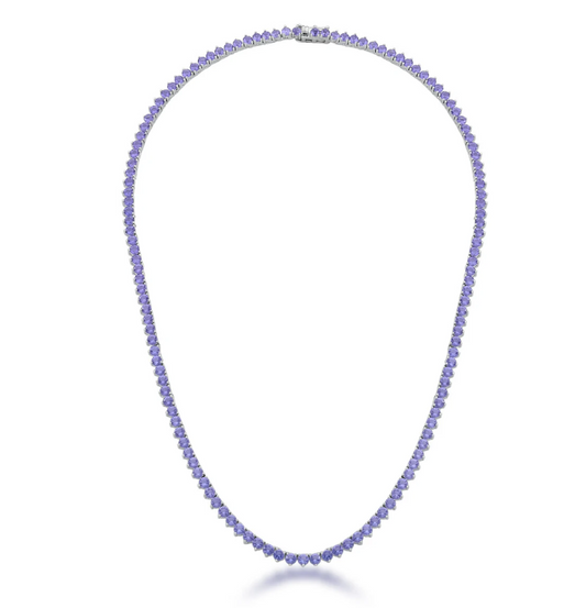 Riviera tanzanita três pontas - Cravejada com zircônias