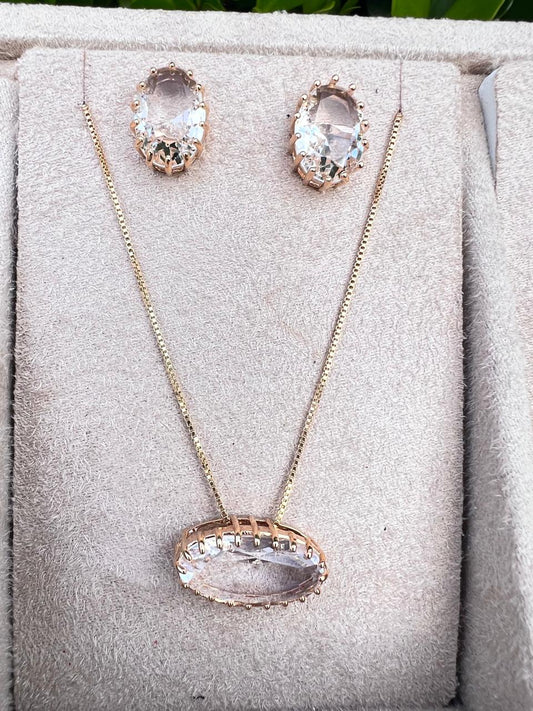 Conjunto Sabrina Cristal - Cravejado