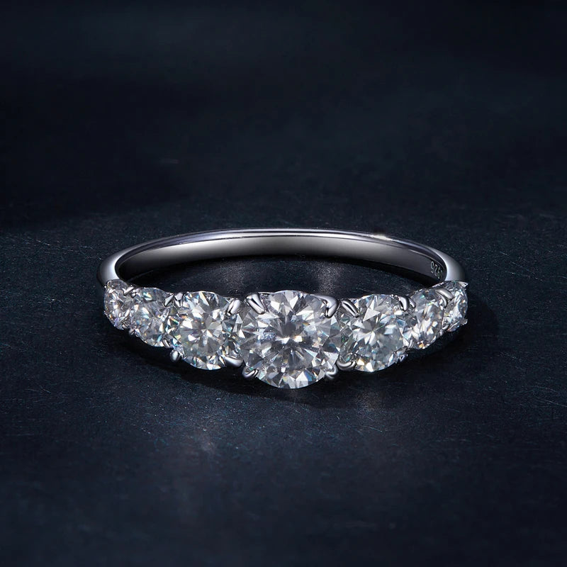 Anel Lumi Moissanite - 100% Prata 925