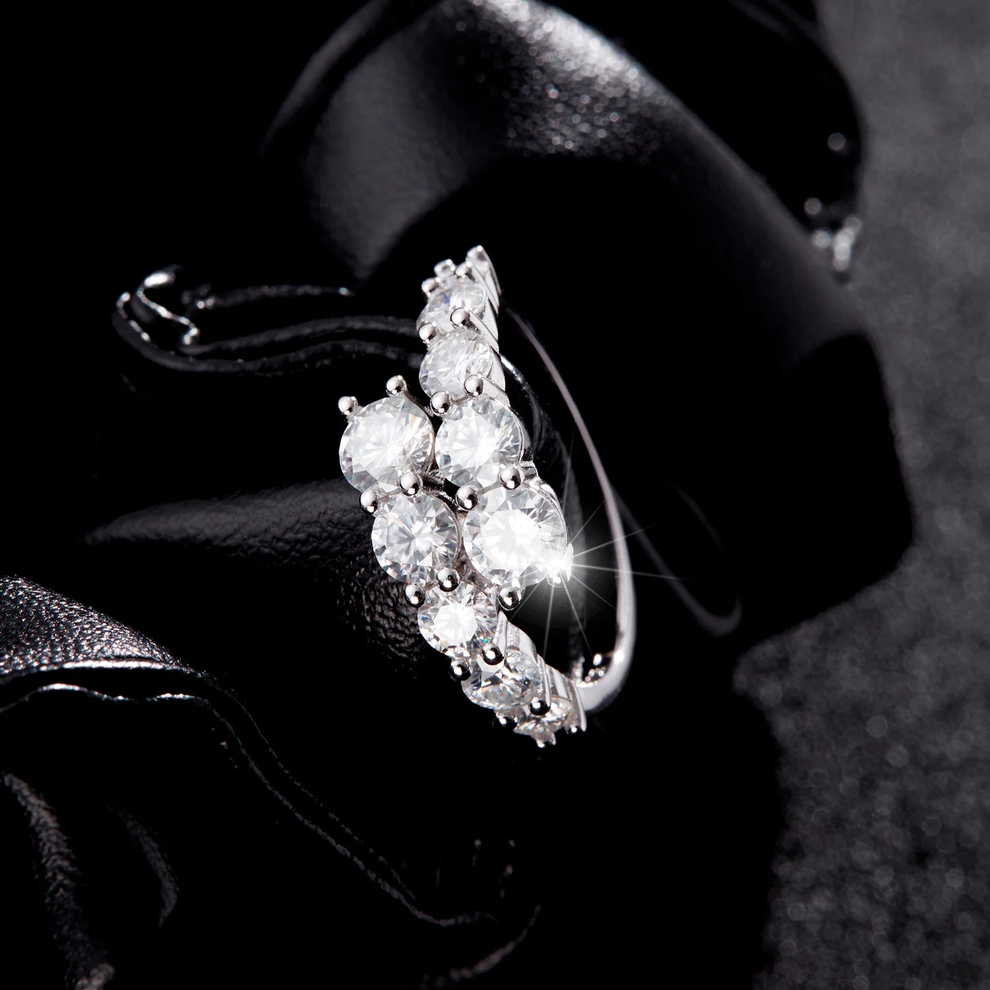 Anel Royale Moissanite - 100% Prata 925